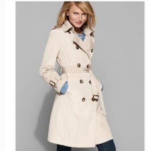 London Fog Maincoats cream belted trench coat 10P